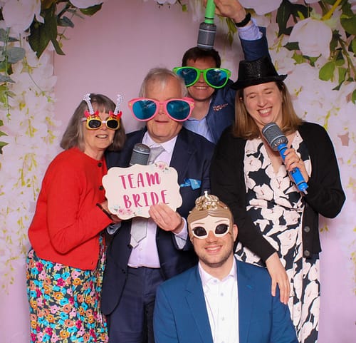 Luxury wedding photo booth setup at Worcester County Museum, Hartlebury Castle.