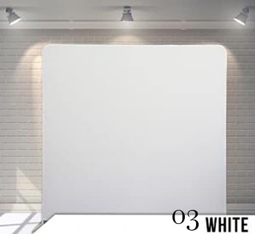 Clean and crisp plain white photo booth backdrop for professional portraits and minimalist event photography.